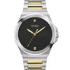 guess-gw0833g3-vinyl-homme-cadran-noir-acier-2tone-face.webp Montre homme Guess Vinyl GW0833G3 en acier inoxydable 2-tone avec cadran noir et diamant