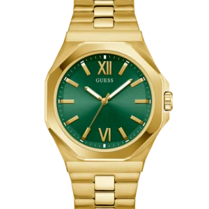 GUESS GW0849G2 Emperor – Montre Homme Dorée à Cadran Vert
