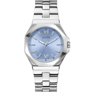 GUESS Empress GW0873L1 Montre Femme Argentée Cadran Bleu