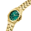 guess-gw0873l2-femme-cadran-vert-acier-dore-bracelet-detail.webp Montre femme GUESS GW0873L2 Empress en acier inoxydable doré avec cadran vert