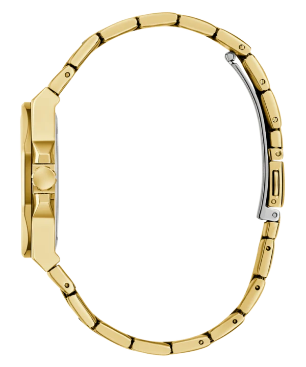 guess-gw0873l2-femme-cadran-vert-acier-dore-profil.webp Montre femme GUESS GW0873L2 Empress en acier inoxydable doré avec cadran vert