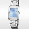 Montre femme Guess GW0876L1 en acier inoxydable avec cadran bleu glacier et bracelet argenté