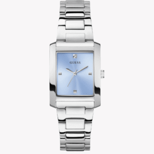 Montre femme Guess GW0876L1 en acier inoxydable avec cadran bleu glacier et bracelet argenté
