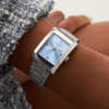 Montre femme Guess GW0876L1 en acier inoxydable avec cadran bleu glacier et bracelet argenté