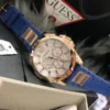 GUESS W0325L8 Intrepid 2 – Montre Femme Bleu et Rose Gold
