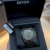 hugo-boss-1514045-bracelet-integre-acier-gris-maroc.png Montre Homme Hugo Boss Steer 1514045 : Chrono Gris Gunmetal & Vert Olive