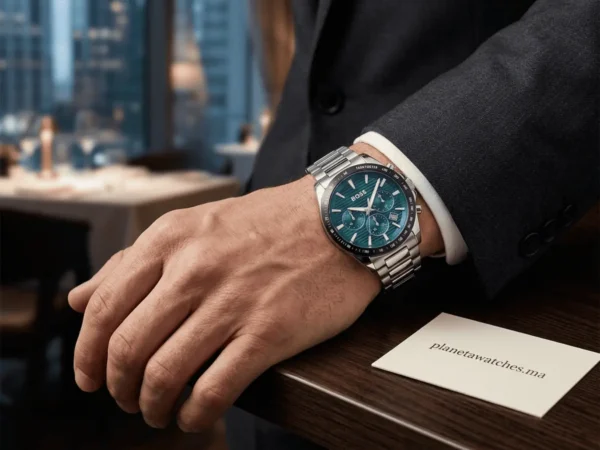hugo-boss-1514241-montre-portee-poignet-homme.webp Montre Homme Hugo Boss 1514241 Strike Chrono – Cadran Vert & Acier 41 mm