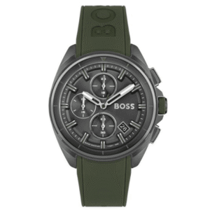 Montre Hugo Boss Volane 1513952– Chronographe Cadran Gris & Silicone Kaki