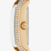 Montre Michael Kors Emery MK2982 – Dorée Pavé Cristaux & Cuir Bleu Marine