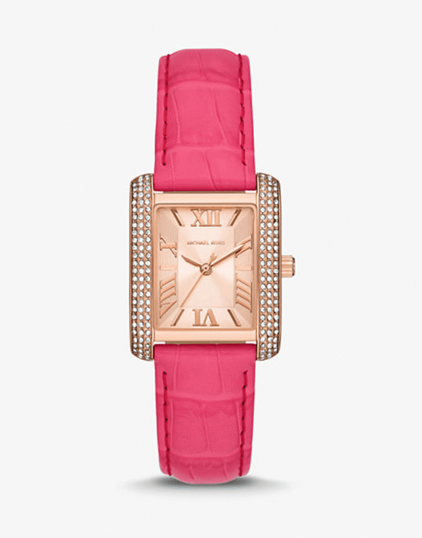michael-kors-emery-mk2984-or-rose-cuir.png Montre Femme Michael Kors Emery MK2984 : Or Rose, Cristaux et Cuir Crocodile