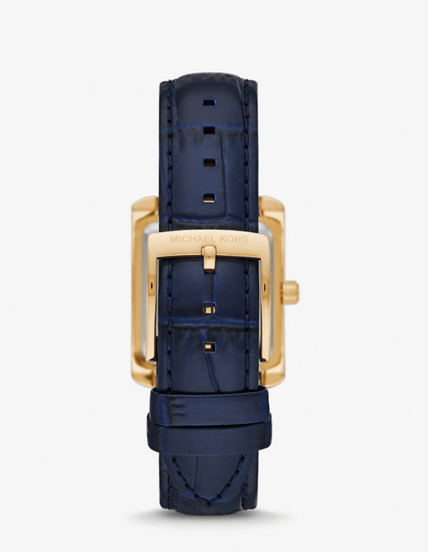 Montre Michael Kors Emery MK2982 – Dorée Pavé Cristaux & Cuir Bleu Marine