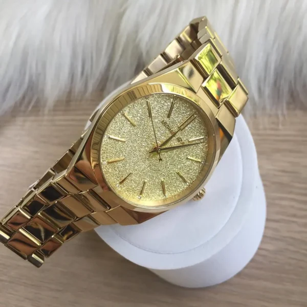 Montre femme Michael Kors MK6623 Channing en acier inoxydable doré avec cadran scintillant