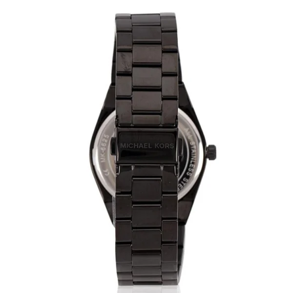 michael-kors-mk6625-femme-cadran-noir-acier-noir-dos.webp Montre Femme Michael Kors MK6625 Channing Acier Noir Cadran Pailleté