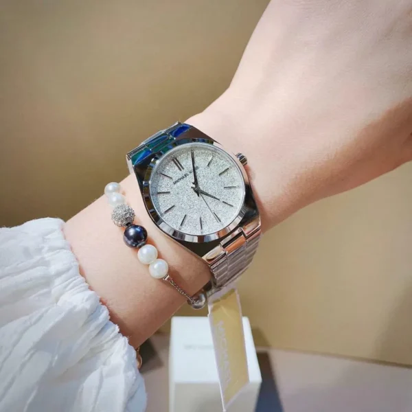 Montre femme Michael Kors MK6626 Channing en acier inoxydable argenté avec cadran argenté et bracelet assorti