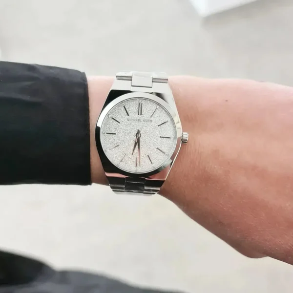 Montre femme Michael Kors MK6626 Channing en acier inoxydable argenté avec cadran argenté et bracelet assorti