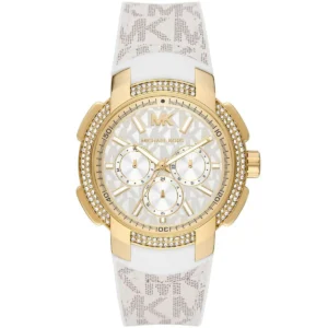 michael-kors-mk7221-montre-femme-cadran-blanc-bracelet-blanc-dore-face.webp MICHAEL KORS Sidney MK7221 Montre Femme Blanche Dorée