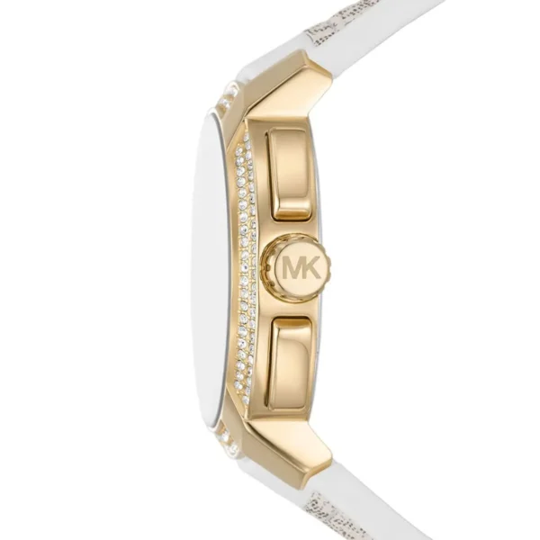 michael-kors-mk7221-montre-femme-profil-boitier-rond.webp MICHAEL KORS Sidney MK7221 Montre Femme Blanche Dorée
