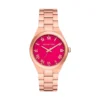 Michael Kors MK7462 Lennox en acier inoxydable ton or rose avec cadran rose vif