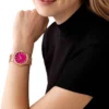 Michael Kors MK7462 Lennox en acier inoxydable ton or rose avec cadran rose vif