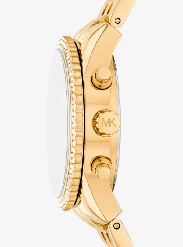 michael-kors-mk7530-bryant-boitier-rond-profil-scaled-1.webp Michael Kors MK7530 Bryant – Mini montre dorée à pierres pavées