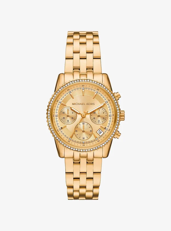 michael-kors-mk7530-bryant-montre-femme-doree-pavee-au-maroc.webp Michael Kors MK7530 Bryant – Mini montre dorée à pierres pavées