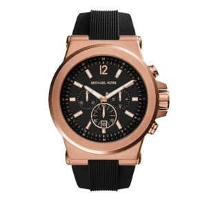 MICHAEL KORS Dylan MK8184 Montre Homme Chronographe Noir et Or Rose