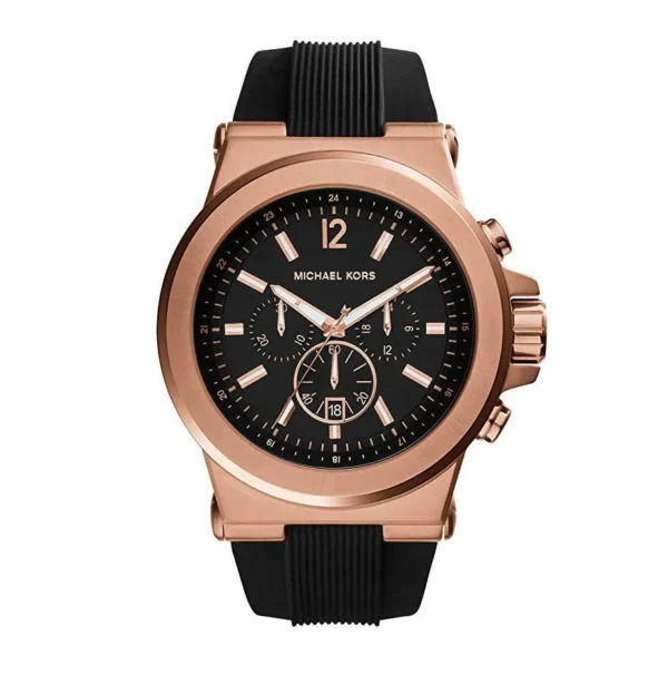 MICHAEL KORS Dylan MK8184 Montre Homme Chronographe Noir et Or Rose
