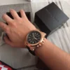 MICHAEL KORS Dylan MK8184 Montre Homme Chronographe Noir et Or Rose