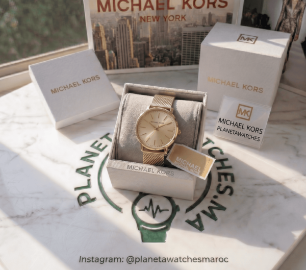 Montre Michael Kors Pyper MK4339 – Dorée Maille Milanaise & Cadran Sunray Cristaux