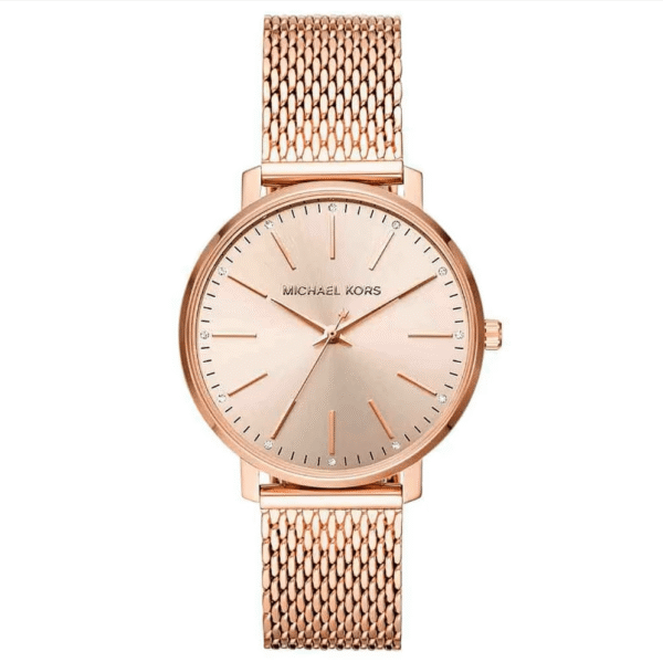 Montre Michael Kors Pyper MK4340 – Or Rose Maille Milanaise & Cadran Sunray Cristaux