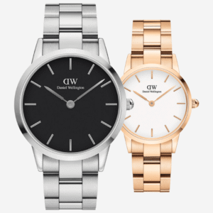 montre-daniel-wellington-couple-iconic-link-duo-saint-valentin-2026.png Duo Montres Daniel Wellington Couple Iconic Link Saint-Valentin 2026 – Set Rose Gold Femme + Silver Homme