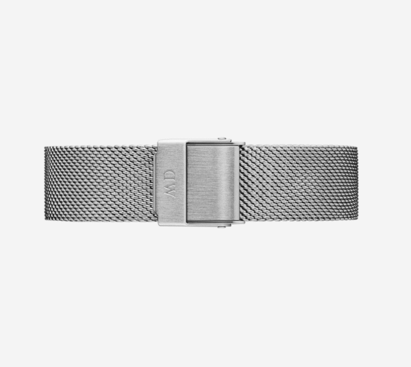 Daniel Wellington Petite 28mm Argent – Mesh Blanc Femme Minimaliste