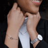 Daniel Wellington Petite 28mm Argent – Mesh Blanc Femme Minimaliste