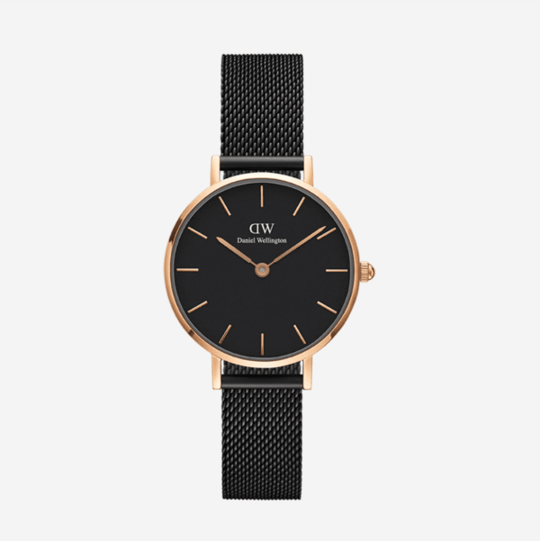 montre-daniel-wellington-femme-petite-mesh-noir-cadran-noir-28mm.png Daniel Wellington Classic Petite 28mm Noir – Mesh Noir Cadran Noir Femme