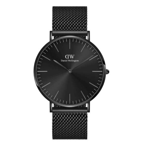 montre-daniel-wellington-homme-bracelet-mesh-noir-cadran-noir-40mm.png Duo Exclusif Montres Daniel Wellington Couple Mesh Noir Total Black Saint-Valentin 2026 – Cadeau Romantique
