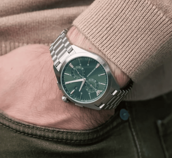 Montre Emporio Armani Chronographe AR11480 Homme — Cadran Vert Acier