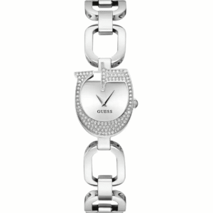montre-femme-guess-gw0683l1-boitier-forme-g-argent.png Montre Femme GUESS GW0683L1 : L'Originalité du Boîtier en "G" Argenté