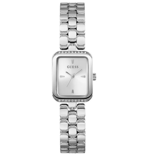 montre-femme-guess-isla-gw0865l1-rectangulaire-argent.png Montre Femme GUESS Isla GW0865L1 : L'Élégance Rectangulaire Argentée