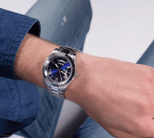 Montre Homme Guess Day/Date Watch GW0265G7 — Bleu / Argent