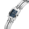 montre-guess-gw0807l1-bracelet-chaine.png Montre Femme GUESS GW0807L1 : Boîtier Rectangulaire Argenté et Cadran Denim Bleu
