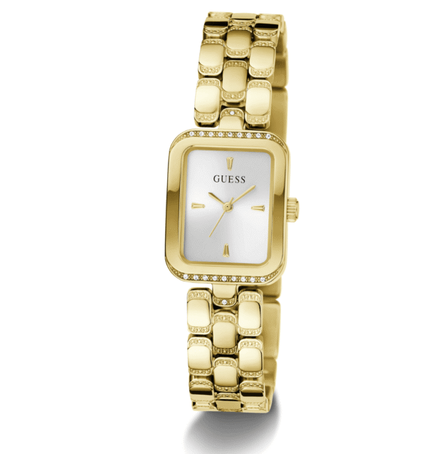 Montre Femme GUESS GW0865L2 : L'Élégance Rectangulaire Dorée