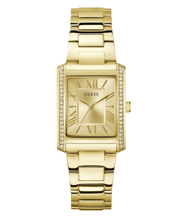 Montre Guess GW0874L4 Femme – Boîtier Rectangulaire Doré 27 mm en Acier Inoxydable Poli