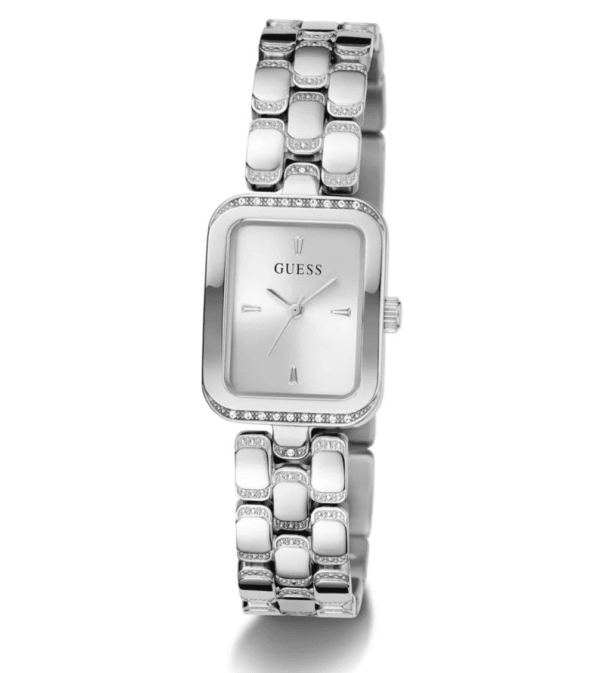 montre-guess-isla-gw0865l1-argent-vintage-chic.png Montre Femme GUESS Isla GW0865L1 : L'Élégance Rectangulaire Argentée