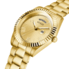 montre-homme-guess-gw0265g2-trois-quarts.png Montre Homme Guess Day/Date Watch GW0265G2 — Doré Cadran Champagne