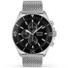 Montre Homme Hugo Boss Pioneer 1513701 : Chronographe Bleu & Bracelet Maille Milanaise