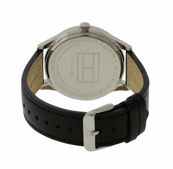 montre-homme-tommy-hilfiger-damon-1791417-dos.png Tommy Hilfiger Damon Montre multifonction avec cadran noir et bracelet en cuir noir pour homme - 1791417