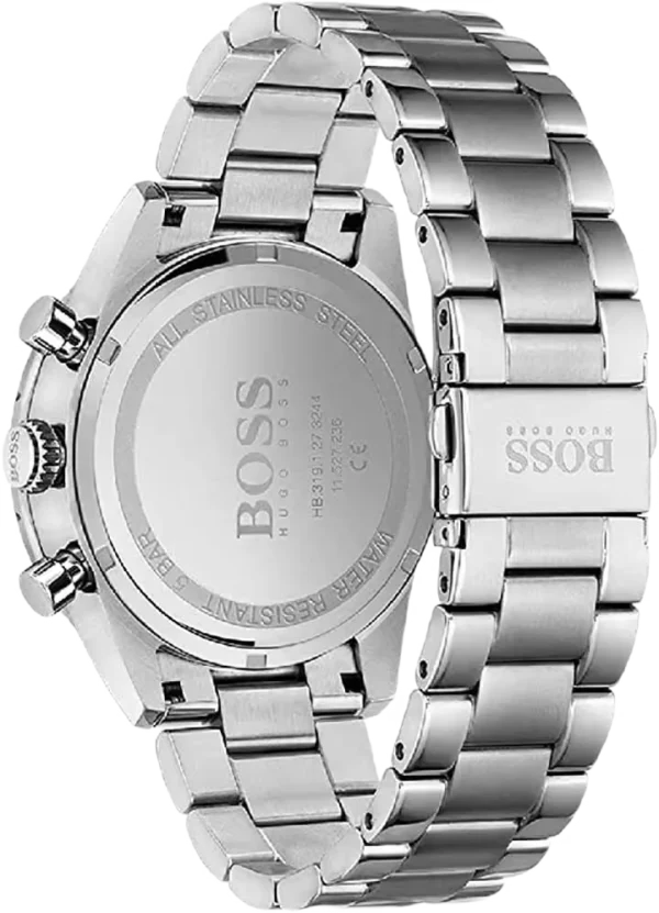 Hugo Boss 1513850 – dos et fermoir (guide) Fond en acier gravé et boucle déployante BOSS du bracelet de la Hugo Boss 1513850