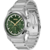 montre-hugo-boss-1514220-vert-profil.png Montre Chronographe Hugo Boss 1514220 en Acier, Cadran Vert et Détails Dorés