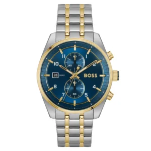 montre-hugo-boss-1514247-bicolore-bleu-maroc.webp Montre Hugo Boss 1514247 Skytraveller Chronographe Bicolore Cadran Bleu Pour Homme
