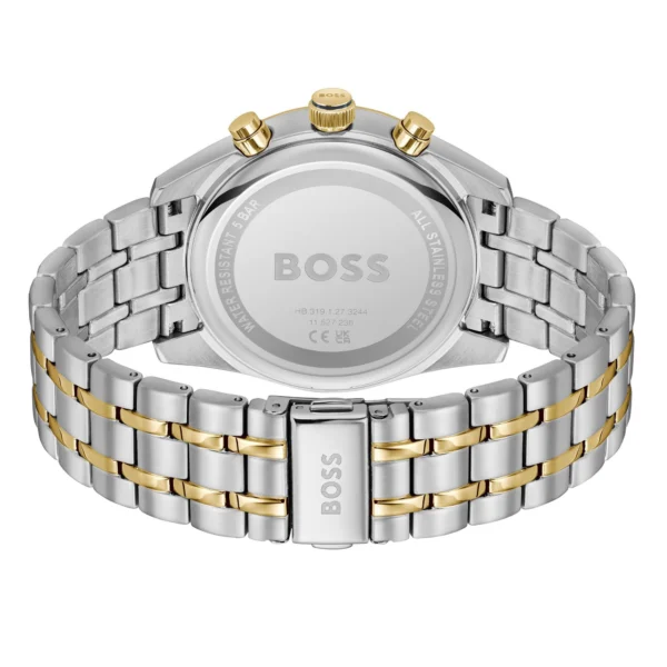 montre-hugo-boss-1514247-bracelet-ouvert-maroc.webp Montre Hugo Boss 1514247 Skytraveller Chronographe Bicolore Cadran Bleu Pour Homme